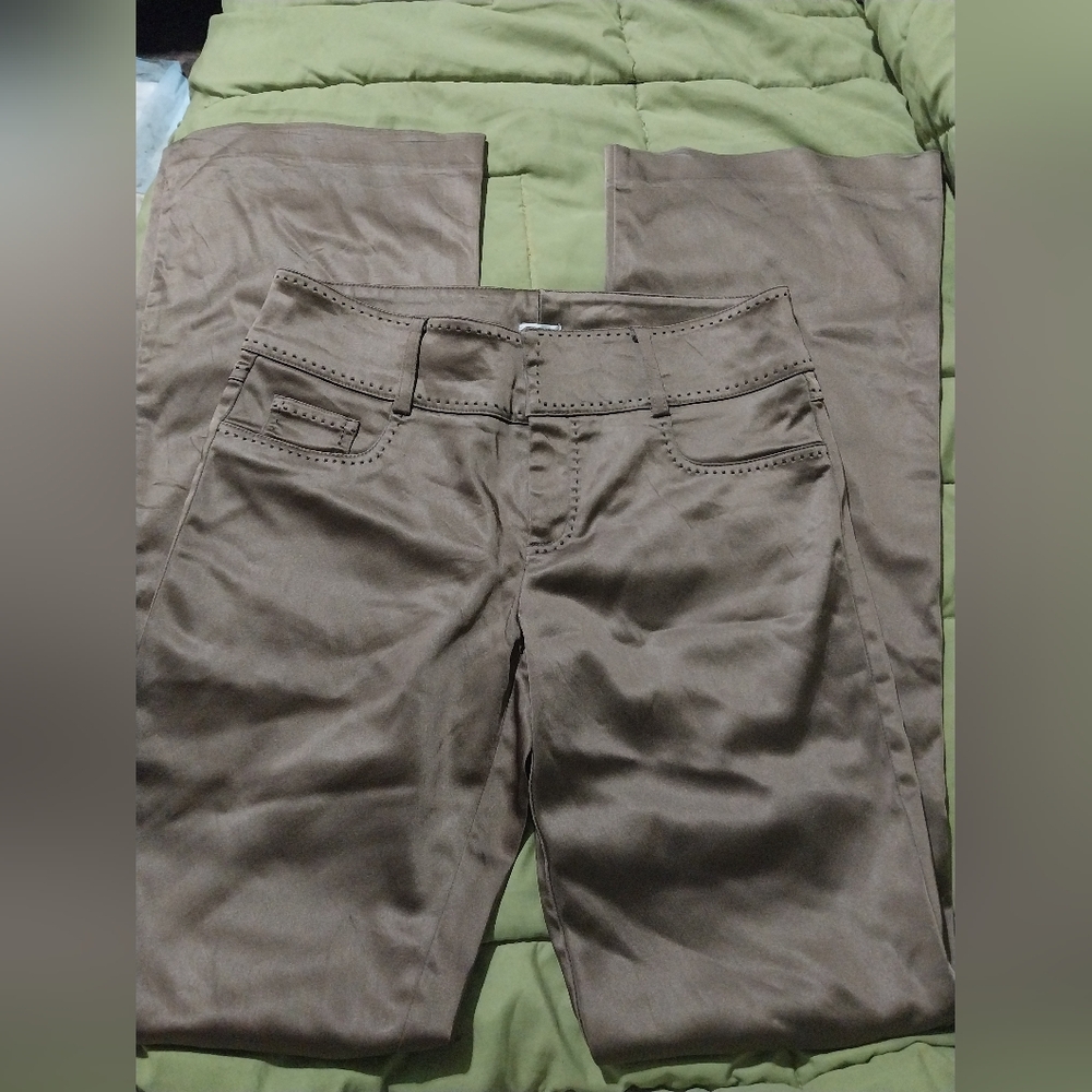 Cache Tan Straight Leg Jeans Relaxed Fit